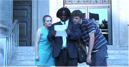 Aubrey, Jonathan, and Eddie at Courthouse